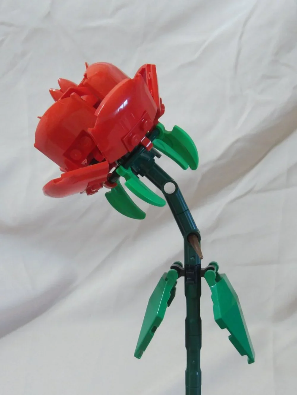 LEGO Botanical Flowers 1 pcs Rose Red Curved - Individual Sale 40460 + Free Gift